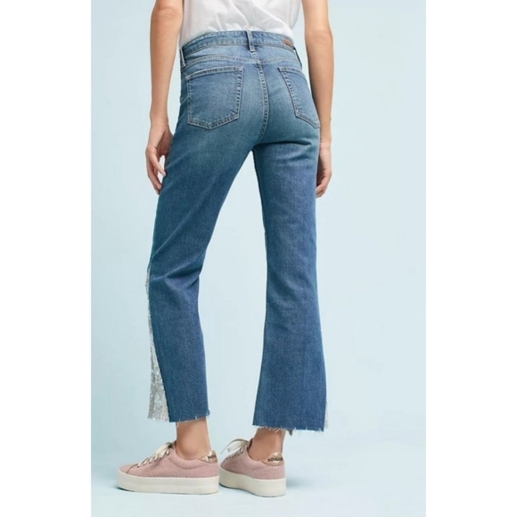 Anthropologie Pilcro and the Letterpres High-rise Sequin Flare Jeans size 27 - Picture 2 of 12